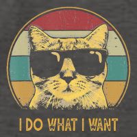 Retro I Do What I Want Cat Funny Cat Lover Vector Backpack