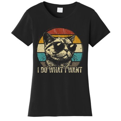 Retro I do what I want cat funny cat lover retro Women's T-Shirt