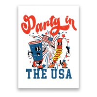 Retro Independence Day Party In The Usa 4th Of July Hotdog Poster