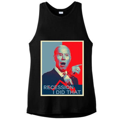 Recession I Did That Funny Joe Biden Meme Hope Style Ladies PosiCharge Tri-Blend Wicking Tank