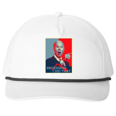 Recession I Did That Funny Joe Biden Meme Hope Style Snapback Five-Panel Rope Hat