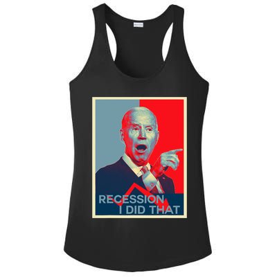 Recession I Did That Funny Joe Biden Meme Hope Style Ladies PosiCharge Competitor Racerback Tank