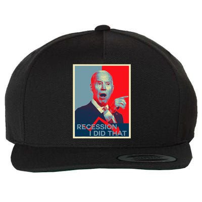 Recession I Did That Funny Joe Biden Meme Hope Style Wool Snapback Cap