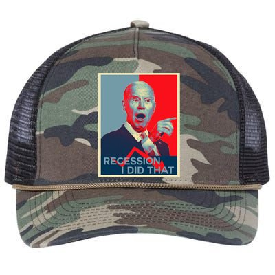 Recession I Did That Funny Joe Biden Meme Hope Style Retro Rope Trucker Hat Cap