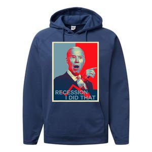 Recession I Did That Funny Joe Biden Meme Hope Style Performance Fleece Hoodie