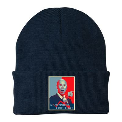 Recession I Did That Funny Joe Biden Meme Hope Style Knit Cap Winter Beanie