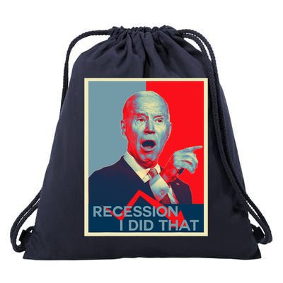 Recession I Did That Funny Joe Biden Meme Hope Style Drawstring Bag