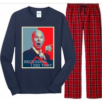 Recession I Did That Funny Joe Biden Meme Hope Style Long Sleeve Pajama Set