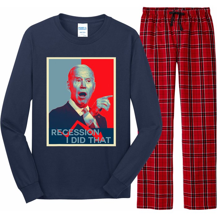 Recession I Did That Funny Joe Biden Meme Hope Style Long Sleeve Pajama Set