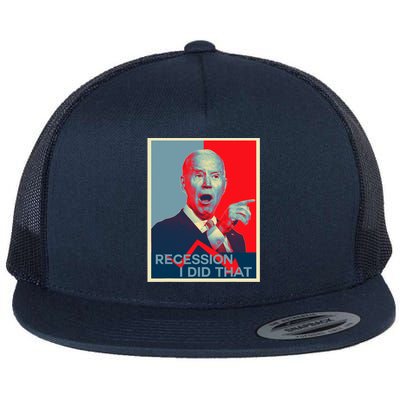 Recession I Did That Funny Joe Biden Meme Hope Style Flat Bill Trucker Hat