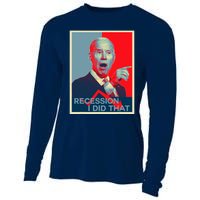 Recession I Did That Funny Joe Biden Meme Hope Style Cooling Performance Long Sleeve Crew