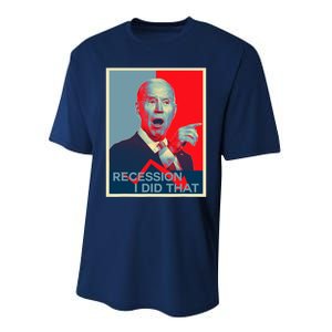 Recession I Did That Funny Joe Biden Meme Hope Style Performance Sprint T-Shirt