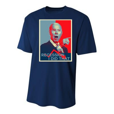 Recession I Did That Funny Joe Biden Meme Hope Style Youth Performance Sprint T-Shirt