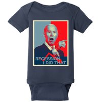 Recession I Did That Funny Joe Biden Meme Hope Style Baby Bodysuit