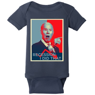 Recession I Did That Funny Joe Biden Meme Hope Style Baby Bodysuit