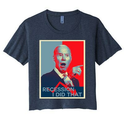 Recession I Did That Funny Joe Biden Meme Hope Style Crop Top