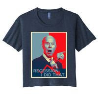 Recession I Did That Funny Joe Biden Meme Hope Style Crop Top