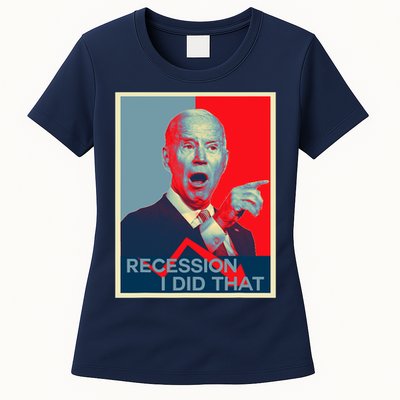 Recession I Did That Funny Joe Biden Meme Hope Style Womens T-Shirt
