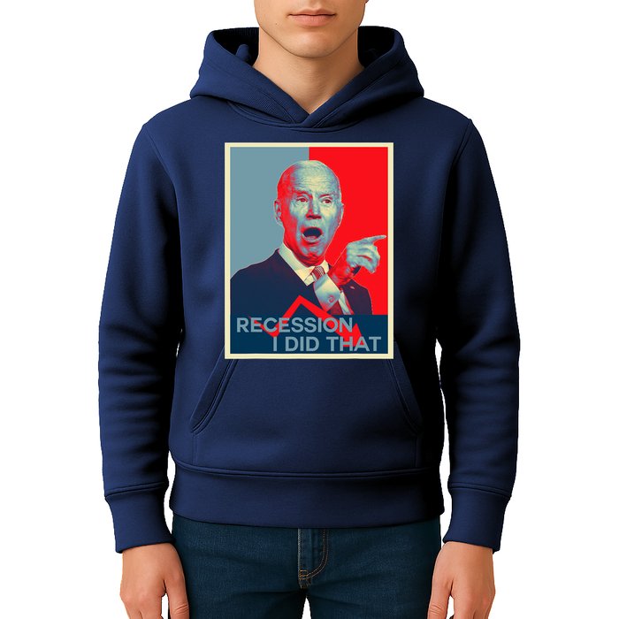 Recession I Did That Funny Joe Biden Meme Hope Style Kids Hoodie