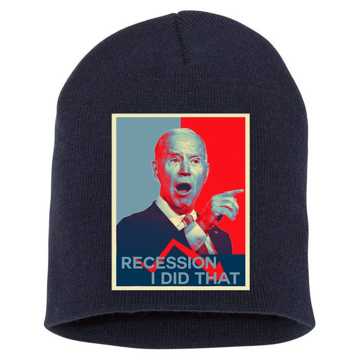 Recession I Did That Funny Joe Biden Meme Hope Style Short Acrylic Beanie