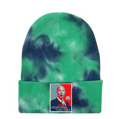 Recession I Did That Funny Joe Biden Meme Hope Style Tie Dye 12in Knit Beanie