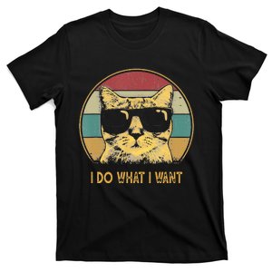 Retro I Do What I Want Cat Funny Cat Lover T-Shirt