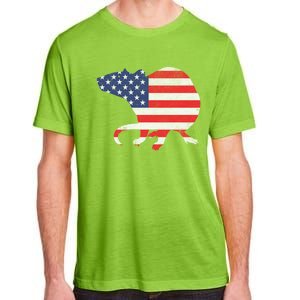 Rat Independence Day Patriotic Usa Flag 4th Of July Gift Adult ChromaSoft Performance T-Shirt