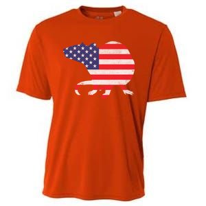 Rat Independence Day Patriotic Usa Flag 4th Of July Gift Cooling Performance Crew T-Shirt