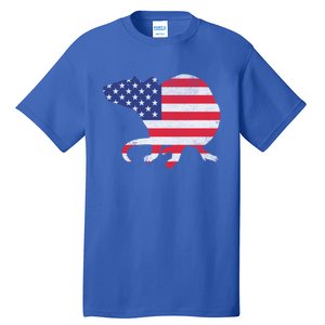 Rat Independence Day Patriotic Usa Flag 4th Of July Gift Tall T-Shirt