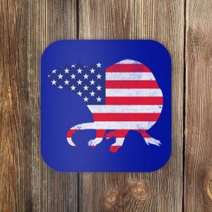 Rat Independence Day Patriotic Usa Flag 4th Of July Gift Coaster