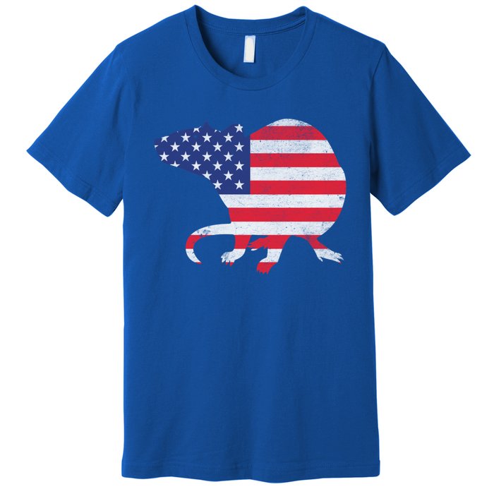 Rat Independence Day Patriotic Usa Flag 4th Of July Gift Premium T-Shirt