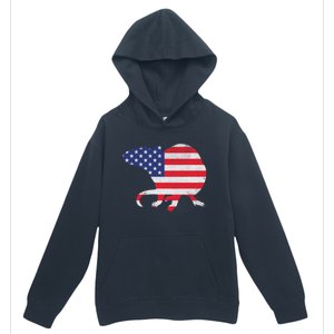 Rat Independence Day Patriotic Usa Flag 4th Of July Gift Urban Pullover Hoodie