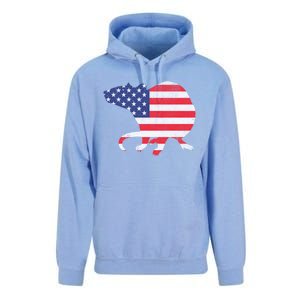 Rat Independence Day Patriotic Usa Flag 4th Of July Gift Unisex Surf Hoodie