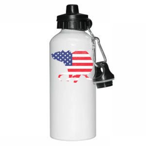 Rat Independence Day Patriotic Usa Flag 4th Of July Gift Aluminum Water Bottle