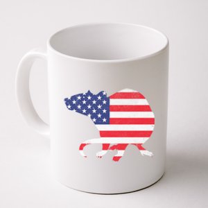 Rat Independence Day Patriotic Usa Flag 4th Of July Gift Coffee Mug