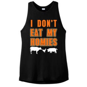 Retro I Dont Eat My Homies Cool Vegan Gift Present Gift Funny Gift Ladies PosiCharge Tri-Blend Wicking Tank