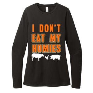 Retro I Dont Eat My Homies Cool Vegan Gift Present Gift Funny Gift Womens CVC Long Sleeve Shirt