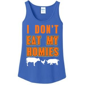 Retro I Dont Eat My Homies Cool Vegan Gift Present Gift Funny Gift Ladies Essential Tank