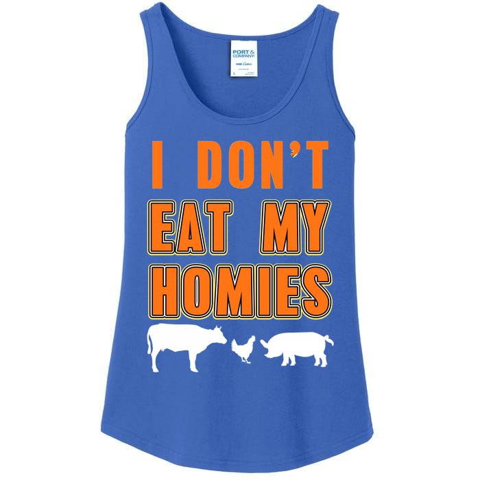 Retro I Dont Eat My Homies Cool Vegan Gift Present Gift Funny Gift Ladies Essential Tank