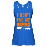 Retro I Dont Eat My Homies Cool Vegan Gift Present Gift Funny Gift Ladies Essential Flowy Tank