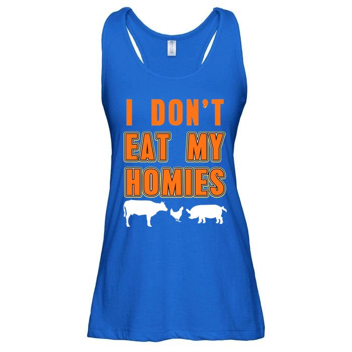 Retro I Dont Eat My Homies Cool Vegan Gift Present Gift Funny Gift Ladies Essential Flowy Tank