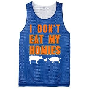 Retro I Dont Eat My Homies Cool Vegan Gift Present Gift Funny Gift Mesh Reversible Basketball Jersey Tank