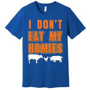 Retro I Dont Eat My Homies Cool Vegan Gift Present Gift Funny Gift Premium T-Shirt