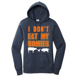 Retro I Dont Eat My Homies Cool Vegan Gift Present Gift Funny Gift Women's Pullover Hoodie