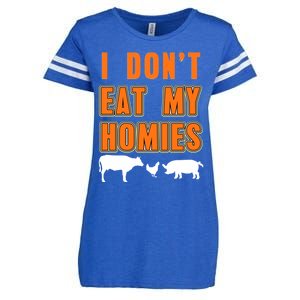 Retro I Dont Eat My Homies Cool Vegan Gift Present Gift Funny Gift Enza Ladies Jersey Football T-Shirt