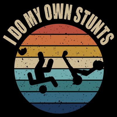 vintage I Do My Own Stunts Scooter Lovers Funny Injury Recovery  Gift T-Shirt