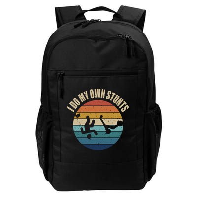 vintage I Do My Own Stunts Scooter Lovers Funny Injury Recovery  Gift Backpack