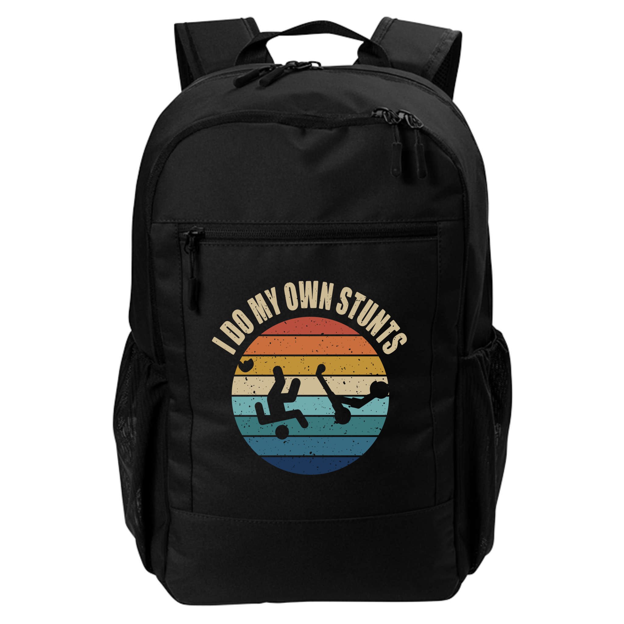 vintage I Do My Own Stunts Scooter Lovers Funny Injury Recovery  Gift Backpack