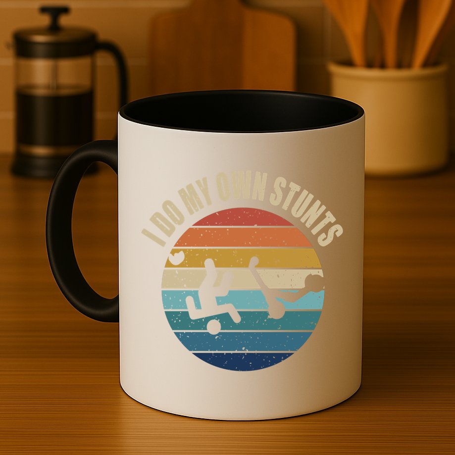 vintage I Do My Own Stunts Scooter Lovers Funny Injury Recovery  Gift Mug