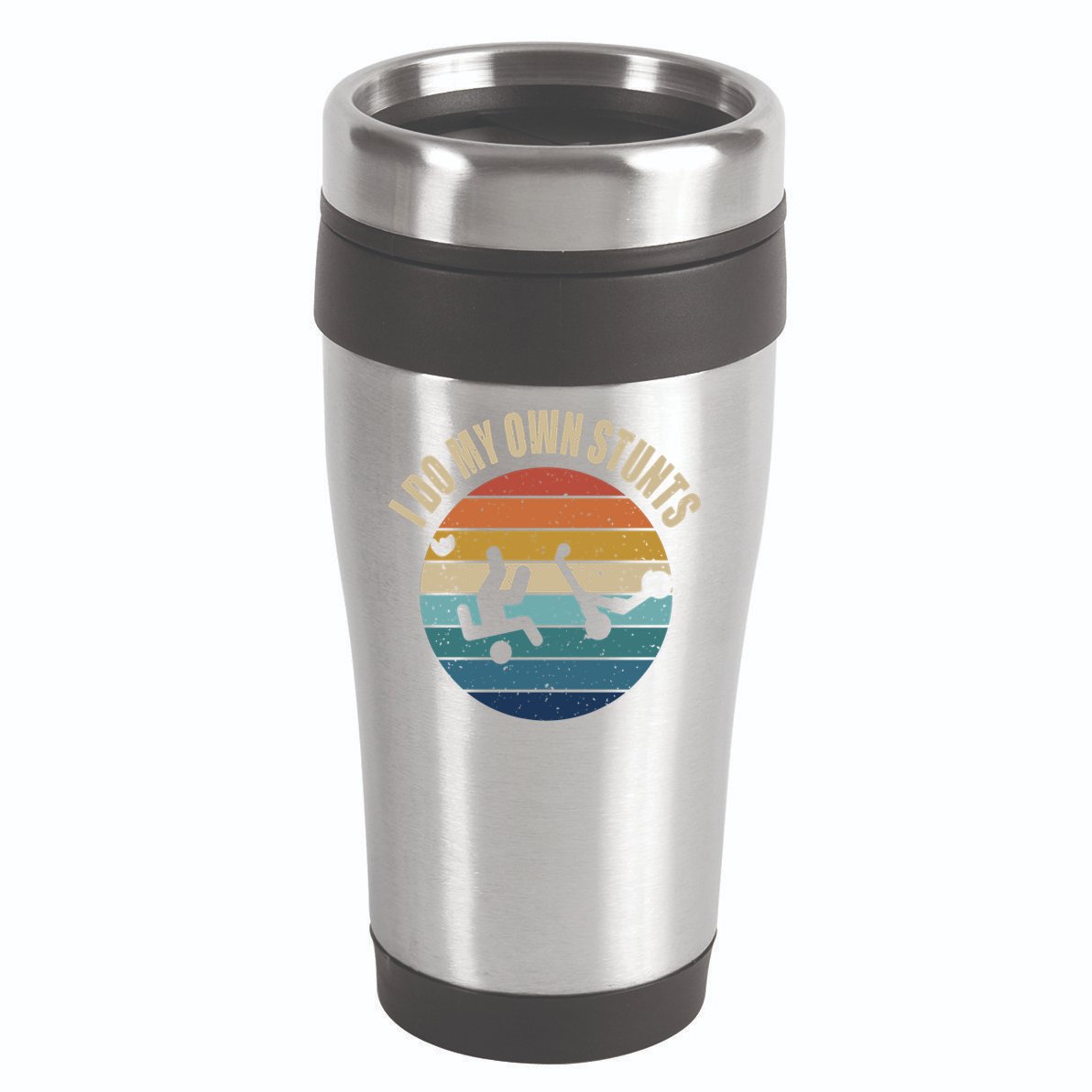 vintage I Do My Own Stunts Scooter Lovers Funny Injury Recovery  Gift 16oz Travel Tumbler